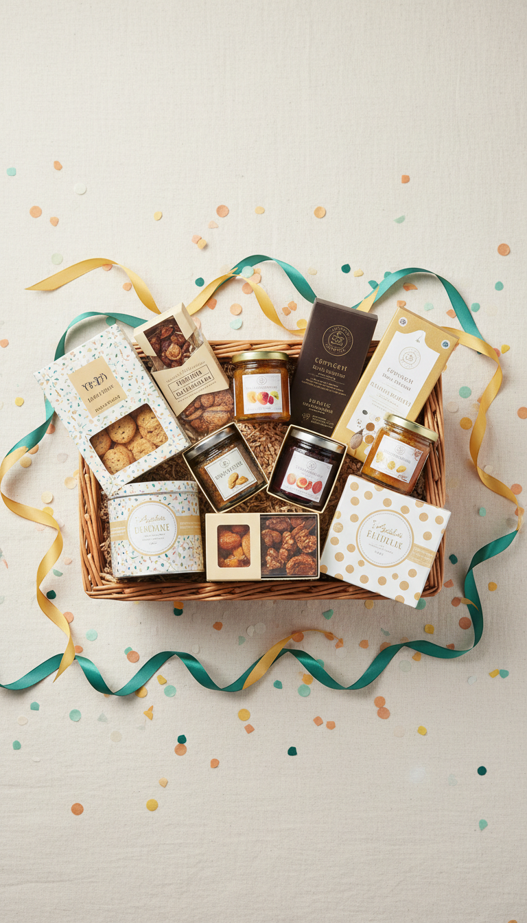 Gourmet Treats Hamper with Artisan Snacks